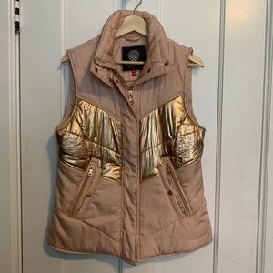Vince Camuto Rose Gold Puffer Vest